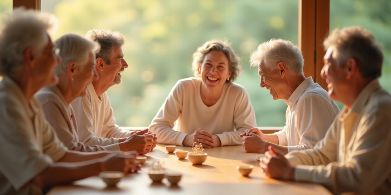 그룹 활동 중 미소 짓는 참가자들